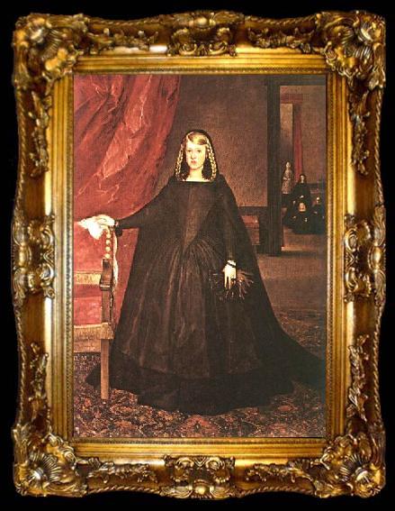 framed  Juan Bautista Martinez del Mazo Empress Dona Margarita de Austria in Mourning Dress, ta009-2